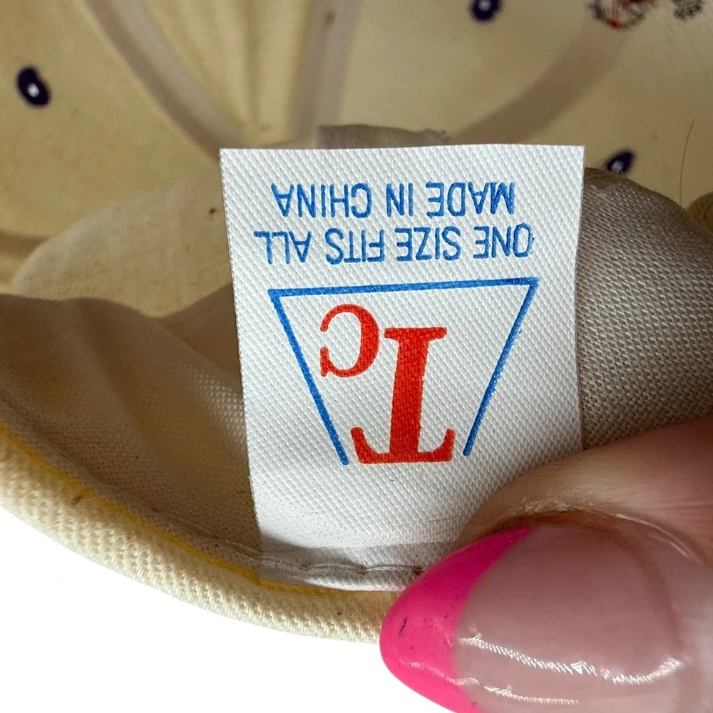 Vintage Bobs Big Boy‎ Snapback Hat Cream Purple Mascot Embroidered Cap TC